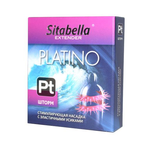 Стимулирующая насадка со спиралью из усиков Platino  Шторм - Sitabella - купить с доставкой в Новокузнецке