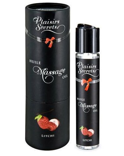 Массажное масло с ароматом личи Huile de Massage Gourmande Litchi - 59 мл. - Plaisir Secret - купить с доставкой в Новокузнецке