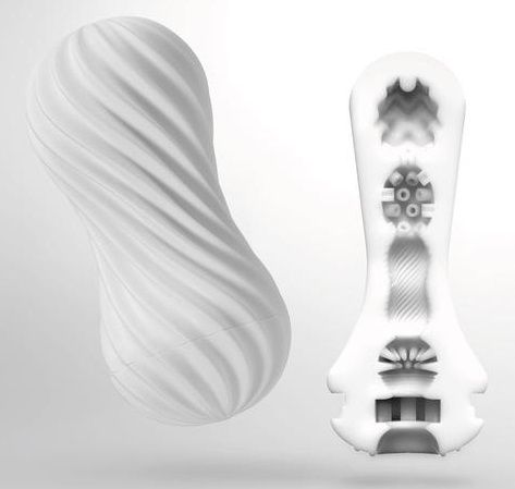 Мастурбатор FLEX Silky White с мягким рельефом - Tenga - в Новокузнецке купить с доставкой