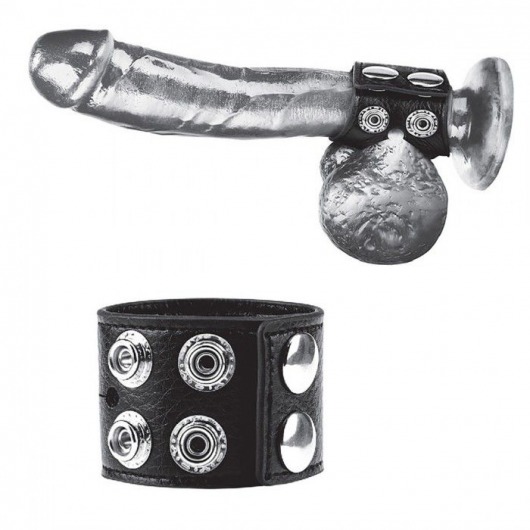 Ремень на член и мошонку 1.5  Cock Ring With Ball Strap - BlueLine - купить с доставкой в Новокузнецке