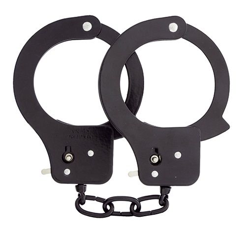 Чёрные наручники из листового металла BONDX METAL CUFFS BLACK - Dream Toys - купить с доставкой в Новокузнецке