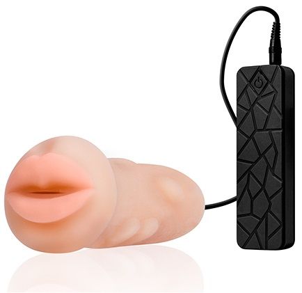 Мастурбатор-ротик с вибрацией REALSTUFF VIBRATING MASTURBATOR MOUTH - Dream Toys - в Новокузнецке купить с доставкой