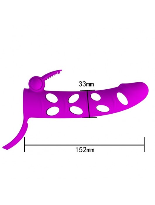 Насадка с закрытой головкой и виброэлементом для клиторального массажа - Baile - в Новокузнецке купить с доставкой