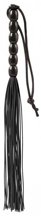 Чёрная мини-плеть из резины Rubber Mini Whip - 22 см. - Blush Novelties - купить с доставкой в Новокузнецке