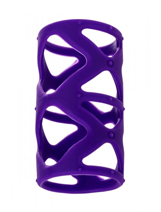 Фиолетовая насадка-сетка на пенис - 7,5 см. - A-toys - в Новокузнецке купить с доставкой