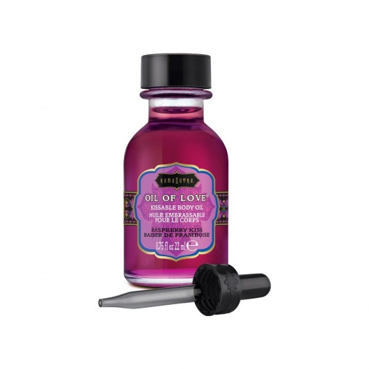 Масло для ласк с ароматом малины Oil of Love Raspberry Kiss - 22 мл. - Kama Sutra - купить с доставкой в Новокузнецке