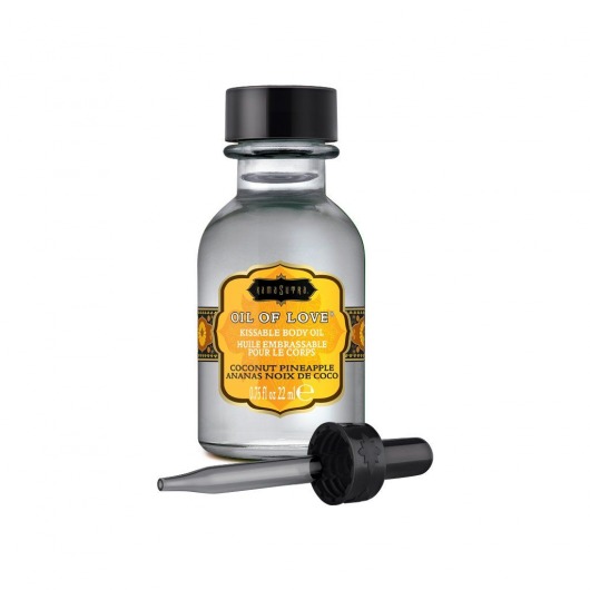 Масло для ласк с ароматом кокоса и ананаса Oil of Love Coconut Pineapple - 22 мл. - Kama Sutra - купить с доставкой в Новокузнецке