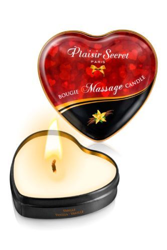 Массажная свеча с ароматом ванили Bougie Massage Candle - 35 мл. - Plaisir Secret - купить с доставкой в Новокузнецке