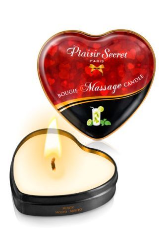 Массажная свеча с ароматом мохито Bougie Massage Candle - 35 мл. - Plaisir Secret - купить с доставкой в Новокузнецке