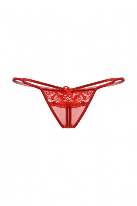 Ажурные трусики-стринг с разрезом - SoftLine купить с доставкой