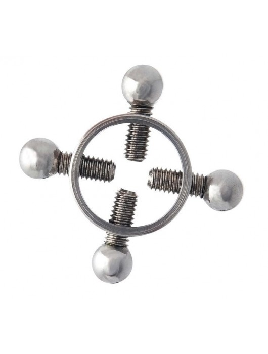 Серебристые зажимы для сосков на винтах - ToyFa - купить с доставкой в Новокузнецке