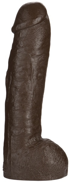Большая насадка для трусиков Vac-U-Lock Realistic Hung - 31,7 см. - Doc Johnson - купить с доставкой в Новокузнецке