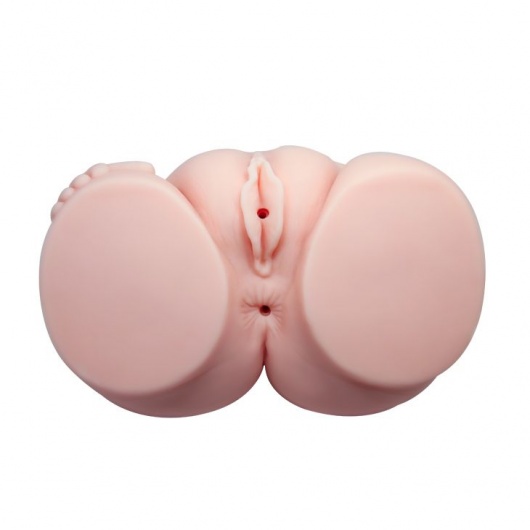 Телесный мастурбатор с двумя любовными тоннелями и вибрацией - Baile - в Новокузнецке купить с доставкой