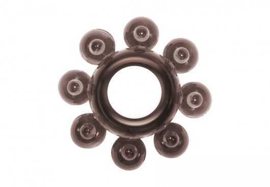 Чёрное эрекционное кольцо Rings Bubbles - Lola Games - в Новокузнецке купить с доставкой