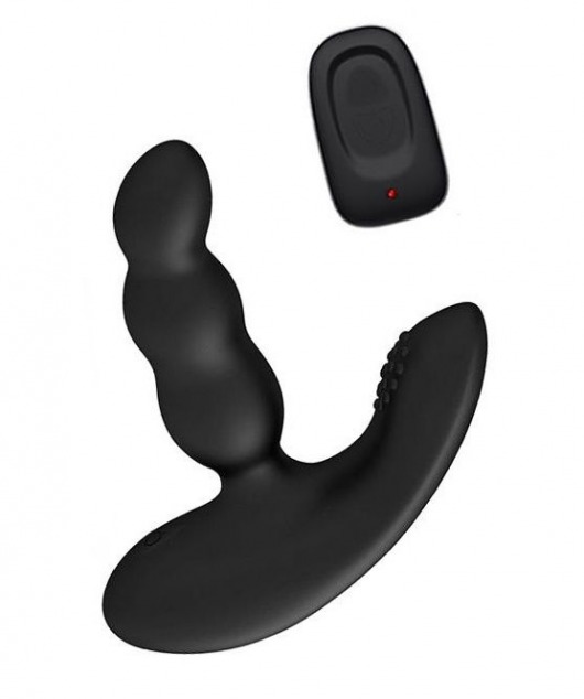 Черный силиконовый стимулятор простаты Levett Nitoc с пультом ДУ - Levett - в Новокузнецке купить с доставкой