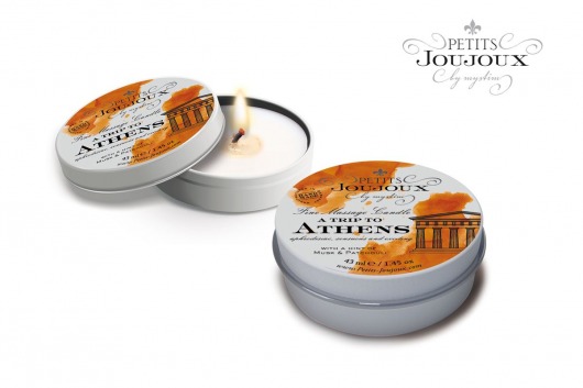 Массажная свеча Petits Joujoux Athens с ароматом муската и пачули - 33 гр. - MyStim - купить с доставкой в Новокузнецке