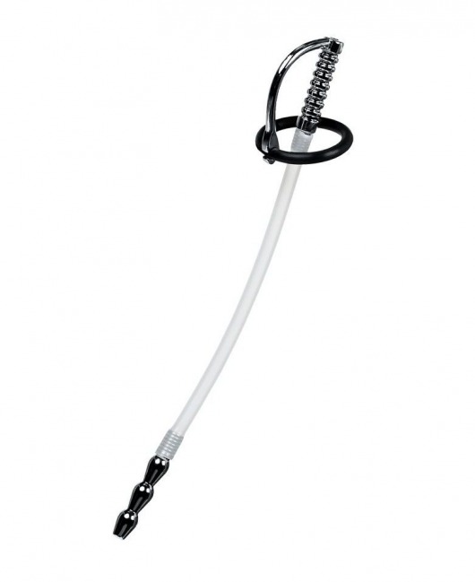 Силиконовый уретральный плаг со сменными фиксирующими кольцами Metal - ToyFa - купить с доставкой в Новокузнецке