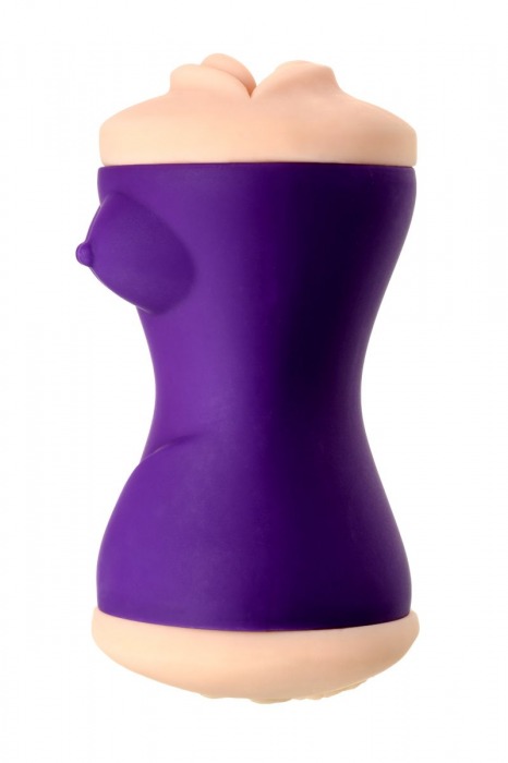 Двухсторонний мастурбатор JOS YARA в фиолетовой колбе - JOS - в Новокузнецке купить с доставкой