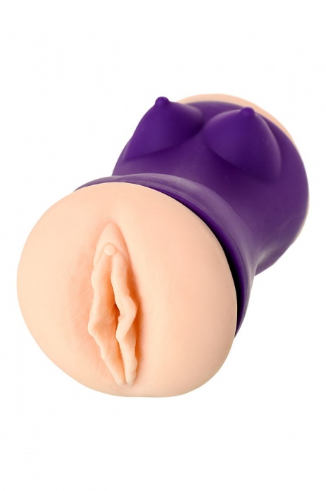 Двухсторонний мастурбатор JOS YARA в фиолетовой колбе - JOS - в Новокузнецке купить с доставкой