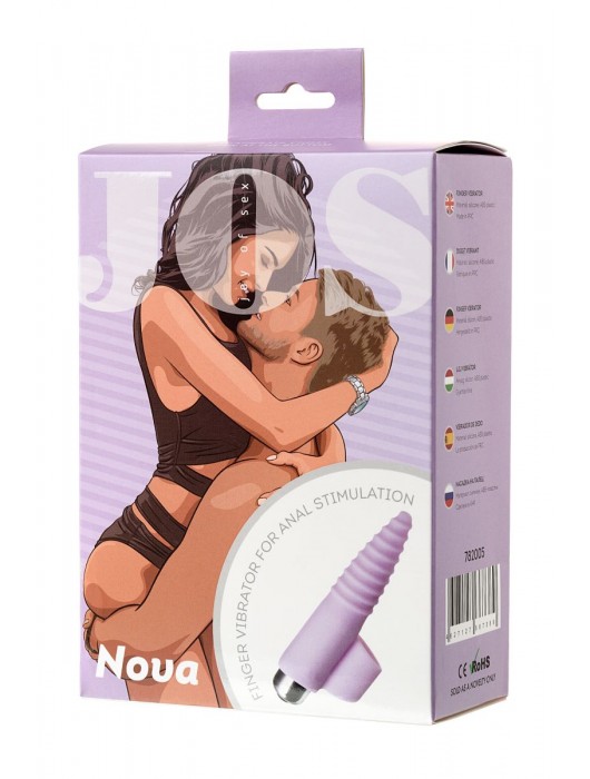 Нежно-розовая вибронасадка на палец для анальной стимуляции JOS NOVA - 9 см. - JOS