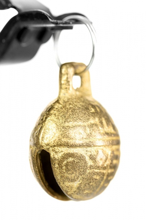 Черно-золотистые зажимы для сосков TOYFA Theatre - ToyFa - купить с доставкой в Новокузнецке