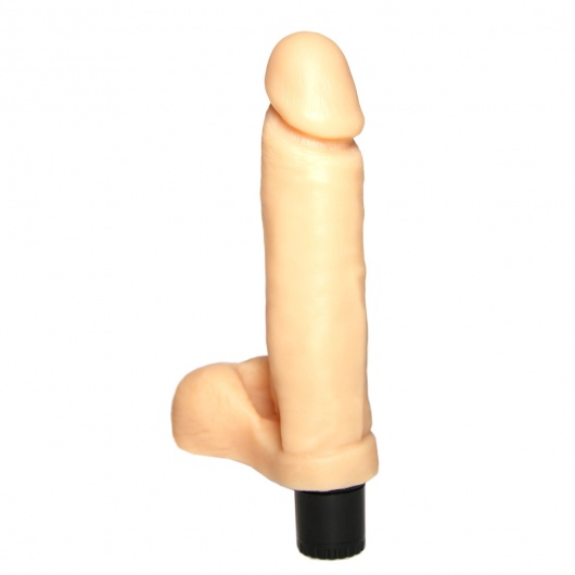 Реалистичный вибратор с мошонкой №1 - 18,5 см. - Джага-Джага