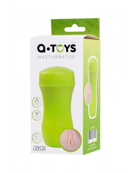 Мастурбатор-вагина A-Toys в зеленой колбе - A-toys - в Новокузнецке купить с доставкой