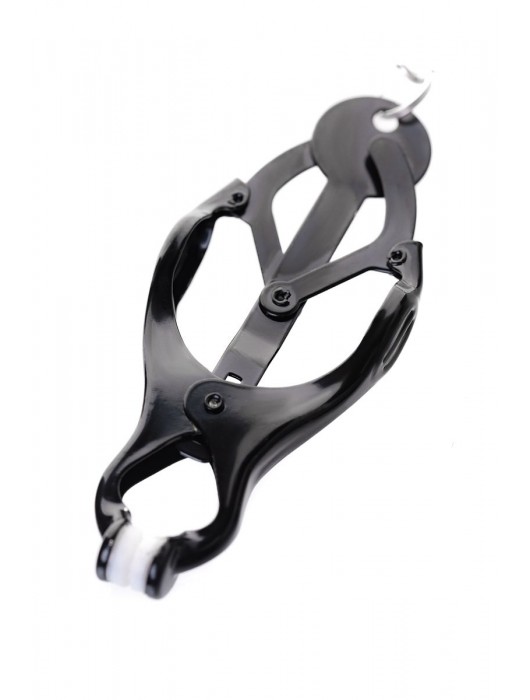 Черно-серебристые зажимы для сосков с кольцом для пениса TOYFA Metal - ToyFa - купить с доставкой в Новокузнецке