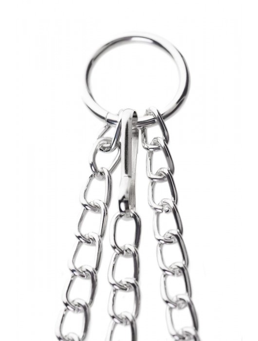 Черно-серебристые зажимы для сосков с кольцом для пениса TOYFA Metal - ToyFa - купить с доставкой в Новокузнецке