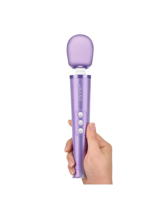 Фиолетовый жезловый мини-вибратор Le Wand c 6 режимами вибрации - Le Wand