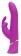 Лиловый вибратор Curve Thrusting Rechargeable Rabbit Vibrator - 24,1 см. - Happy Rabbit