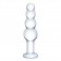 Прозрачная анальная пирамида 7,25  Beaded Butt Plug - 17 см. - Glas