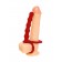 Красная насадка на пенис для двойного проникновения - 19,5 см. - ToyFa купить в Новокузнецке с доставкой в Orgasmix.ru Красная насадка на пенис для двойного проникновения - 19,5 см. - ToyFa - купить с доставкой в Новокузнецке