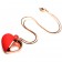Красное ожерелье с подвеской-вибратором 10X Vibrating Silicone Heart Necklace - XR Brands