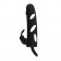 Чёрная насадка с клиторальным вибростимулятором и закрытой головкой - 14 см. - Baile - в Новокузнецке купить с доставкой