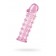 Гелевая розовая насадка на фаллос с шипами - 12 см. - Toyfa Basic - в Новокузнецке купить с доставкой