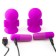 Лиловые перезаряжаемые вибростимуляторы для груди - Baile