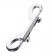 Серебристый двухсторонний карабин TOYFA Metal - ToyFa - купить с доставкой в Новокузнецке Серебристый двухсторонний карабин TOYFA Metal - ToyFa - купить с доставкой в Новокузнецке